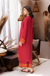 2-Pc Steple Silk Long Shirt With Steple Silk Qlot Trouser CPG22-80